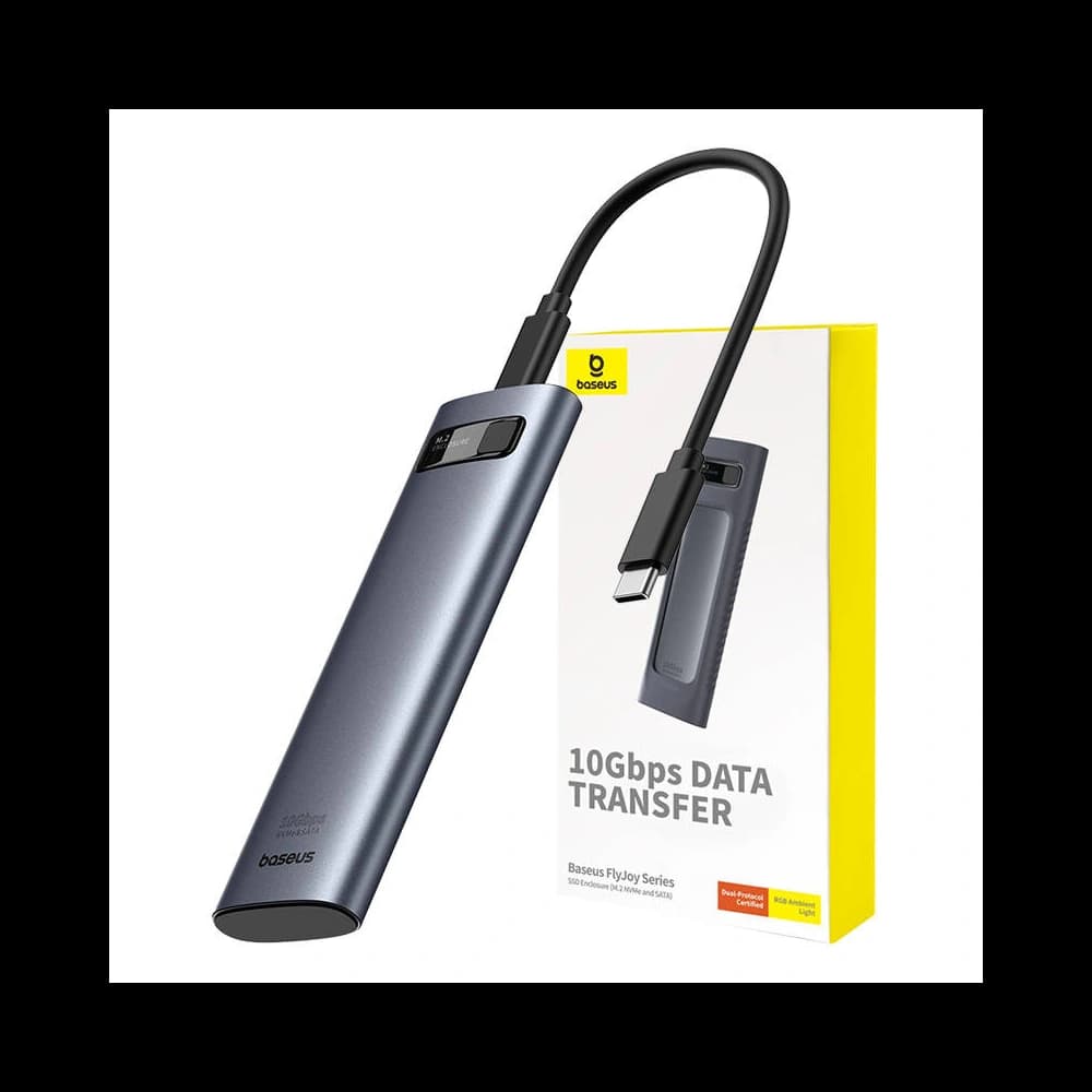 Festplattengehäuse Baseus BS-OH155 FlyJoy M.2 NVMe / SATA (grau) - 1