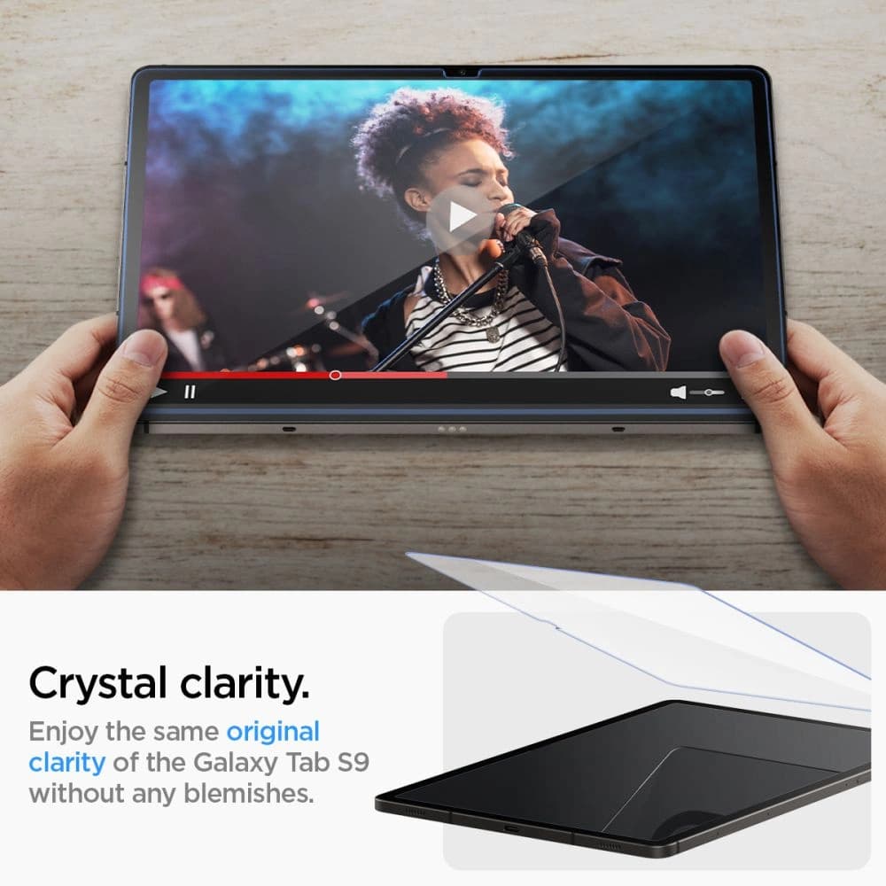 Spigen GLAS.tR ez Fit Samsung Galaxy Tab S9 / S9 FE / S10 FE / S10 Lite Clear - 10