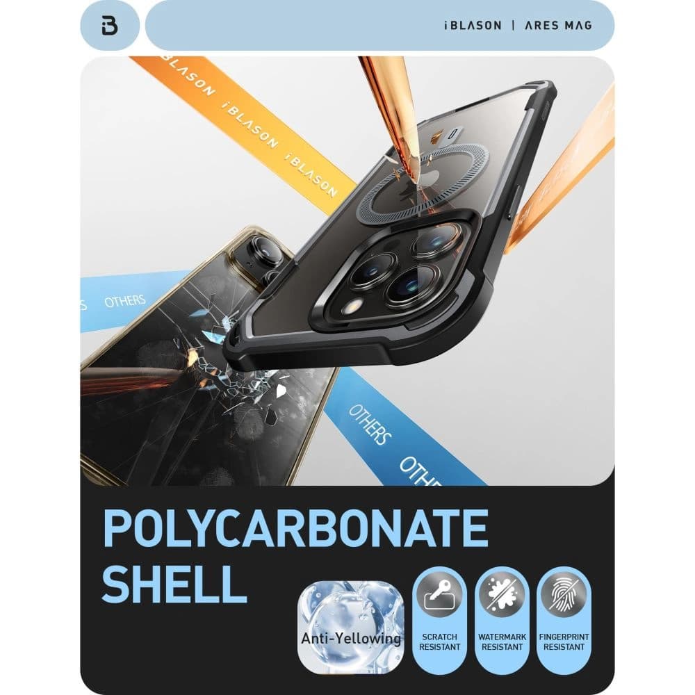 Case Supcase IBLSN Ares Mag MagSafe Apple iPhone 15 Pro Max Schwarz - 6