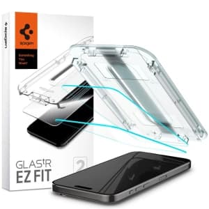Spigen GLAS.tR ez Fit Apple iPhone 15 Pro Max Clear [2 PACK]
