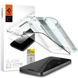 Gehärtetes Glas Spigen GLAS.tR ez Fit FC Apple iPhone 15 Pro Schwarz