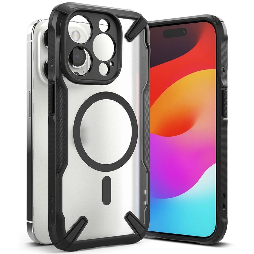 Case Ringke Fusion-X Magnetic MagSafe Apple iPhone 15 Pro Max Matt Schwarz - 3