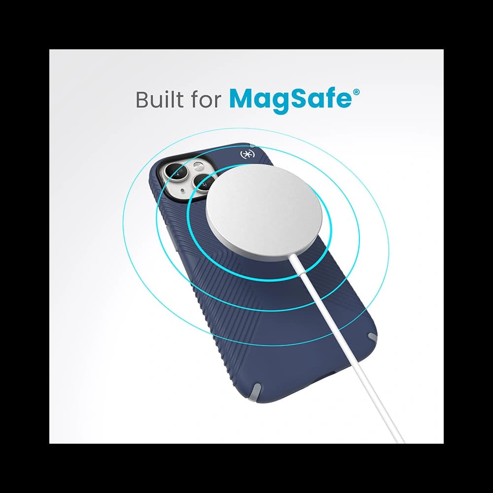 Speck Presidio2 Grip MagSafe Apple iPhone 15 (Coastal Blue/Dustgrey/White) - 10
