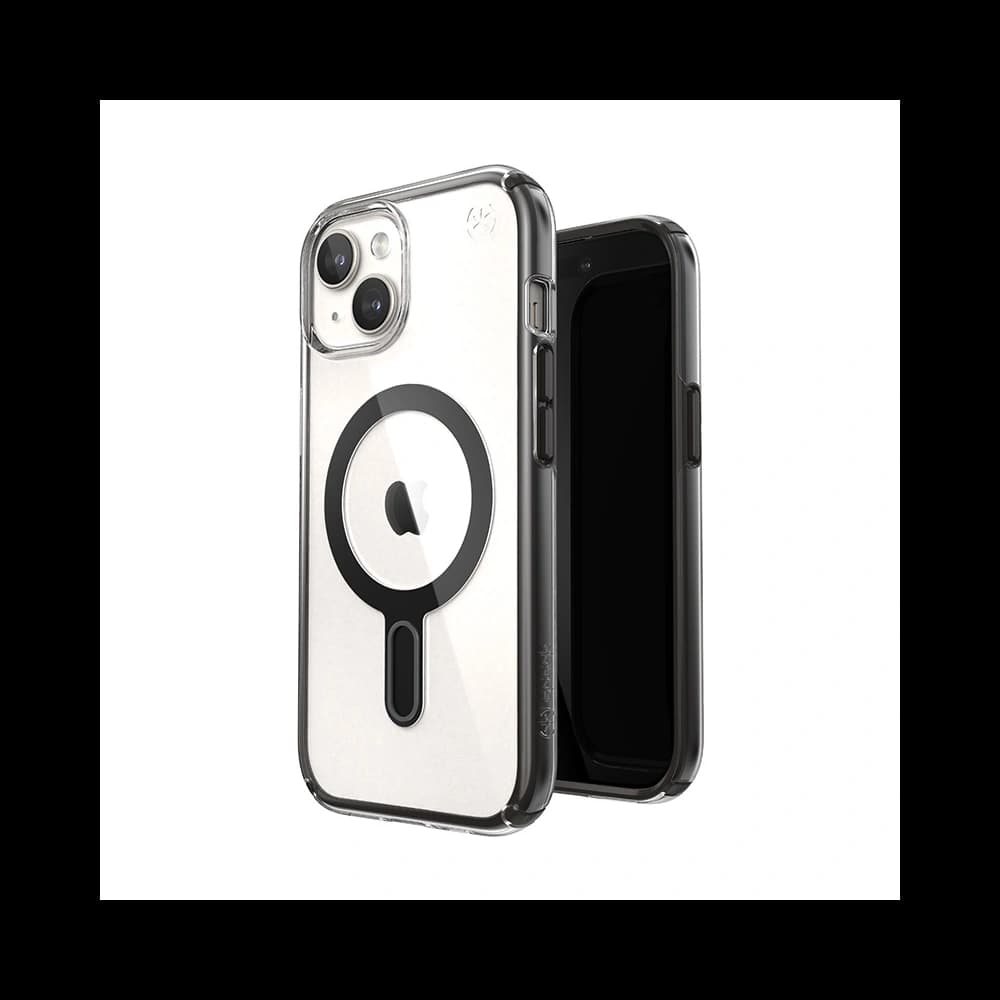 Speck Presidio Perfect-Clear ClickLock MagSafe Apple iPhone 15 (Clear/Frosted Black/Slate Grey) - 1