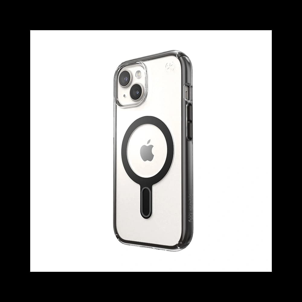 Speck Presidio Perfect-Clear ClickLock MagSafe Apple iPhone 15 (Clear/Frosted Black/Slate Grey) - 2