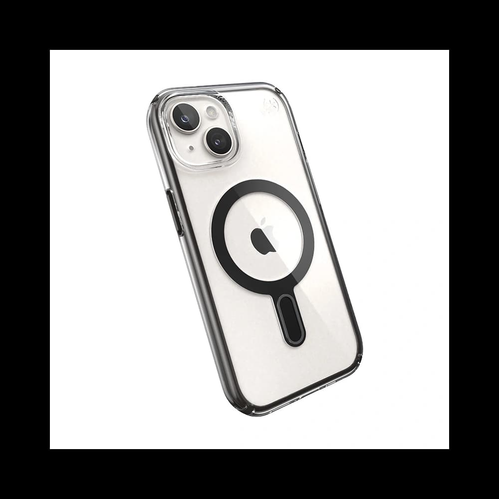Speck Presidio Perfect-Clear ClickLock MagSafe Apple iPhone 15 (Clear/Frosted Black/Slate Grey) - 4