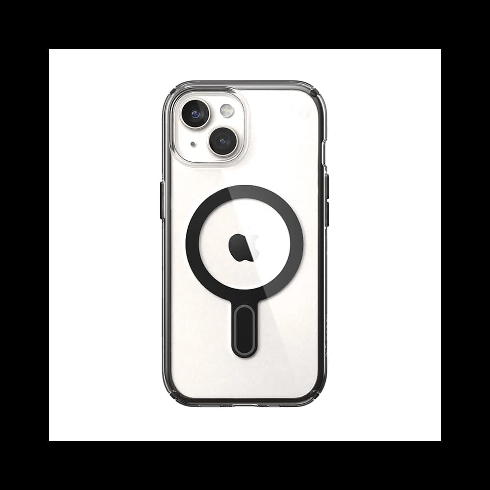 Speck Presidio Perfect-Clear ClickLock MagSafe Apple iPhone 15 (Clear/Frosted Black/Slate Grey) - 6