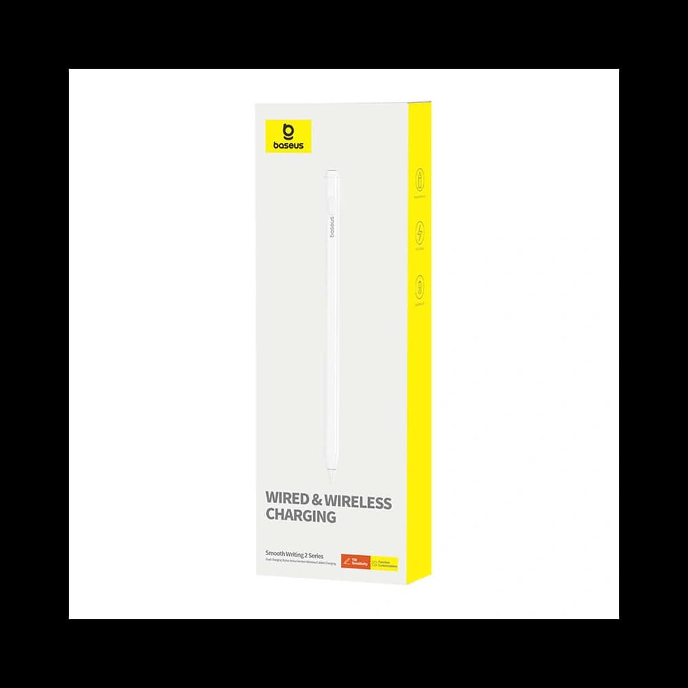 Stylus Baseus Smooth Writing Series mit kabellosem und kabelgebundenem Laden (Weiß) - 2
