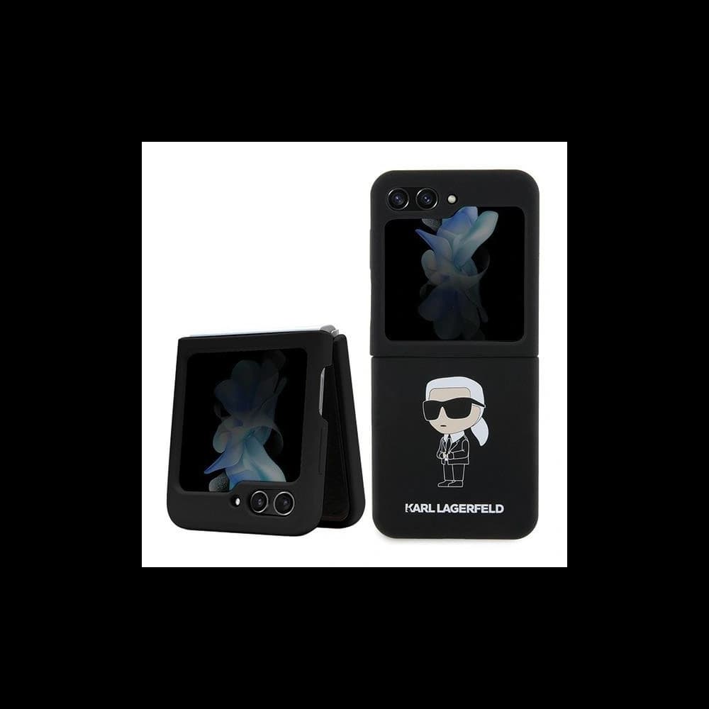 Case Karl Lagerfeld KLHCZF5SNIKBCK Samsung Galaxy Z Flip5 Hardcase Silikon Ikonik schwarz/black - 1
