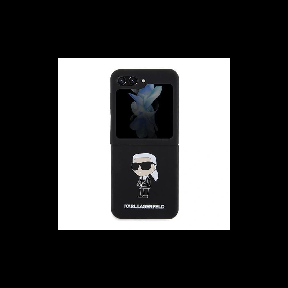 Case Karl Lagerfeld KLHCZF5SNIKBCK Samsung Galaxy Z Flip5 Hardcase Silikon Ikonik schwarz/black - 2