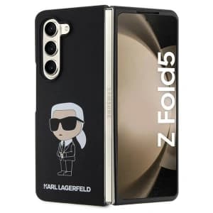 Case Karl Lagerfeld KLHCZFD5SNIKBCK Samsung Galaxy Z Fold5 Hardcase Silikon Ikonik schwarz/black
