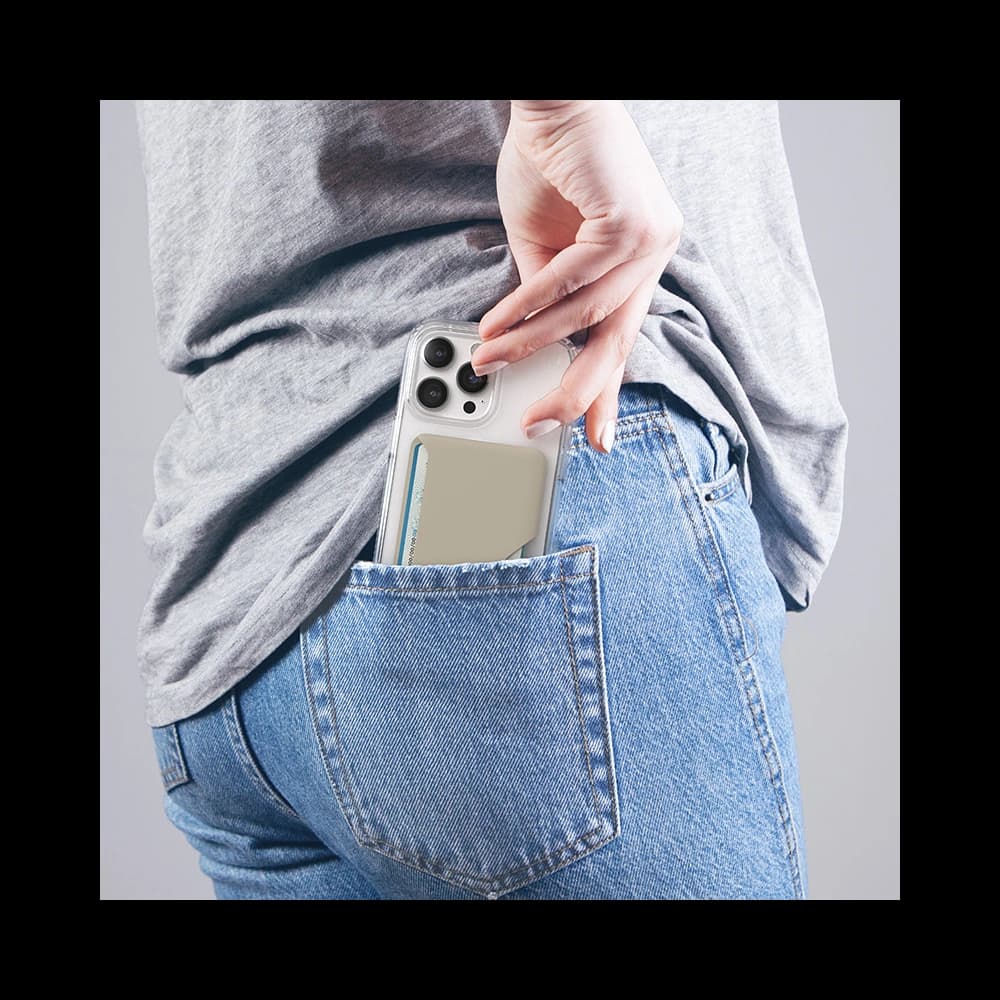 Speck card pocket case with ClickLock function Wallet MagSafe Pale Oak - 1