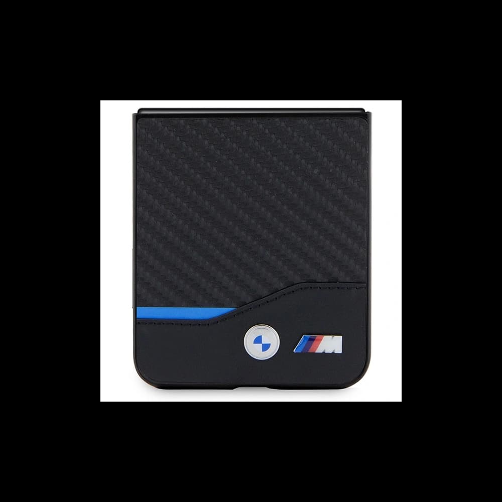 Case BMW BMHCZF522NBCK Samsung Galaxy Z Flip5 Leder Carbon schwarz/black - 5