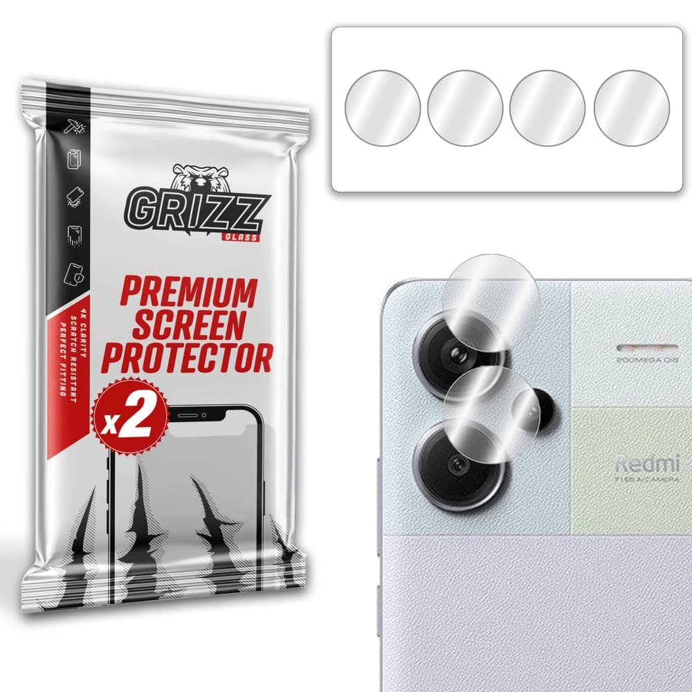 Glas für die Kamera GrizzGlass HybridGlass Kamera für Xiaomi Redmi Note 13 Pro+ Plus 5G - 1