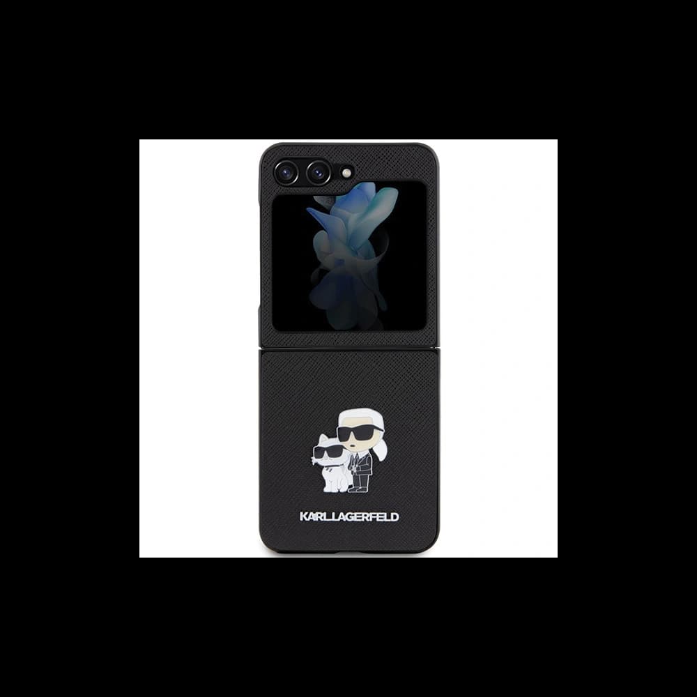 Case Karl Lagerfeld KLHCZF5SAKCNPK Samsung Galaxy Z Flip5 Hardcase Saffiano Karl&Choupette Pin schwarz/black - 2