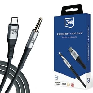 3MK AUX cable USB-C / jack 3.5mm 1m