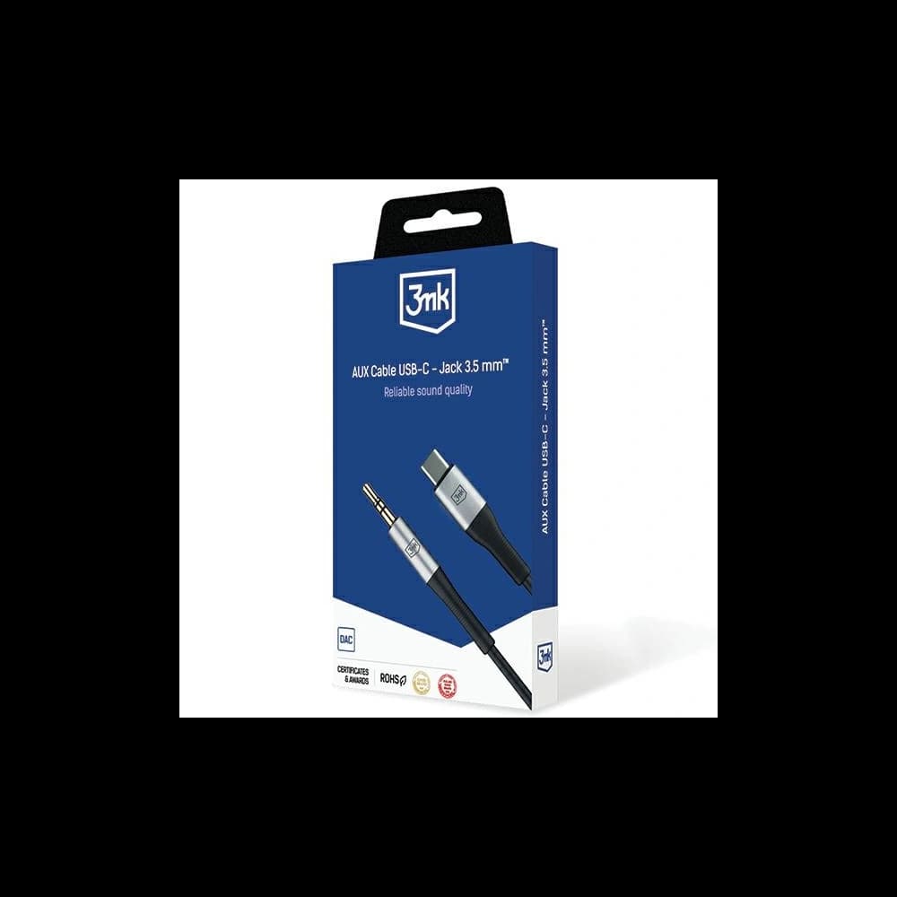 3MK AUX cable USB-C / jack 3.5mm 1m - 10