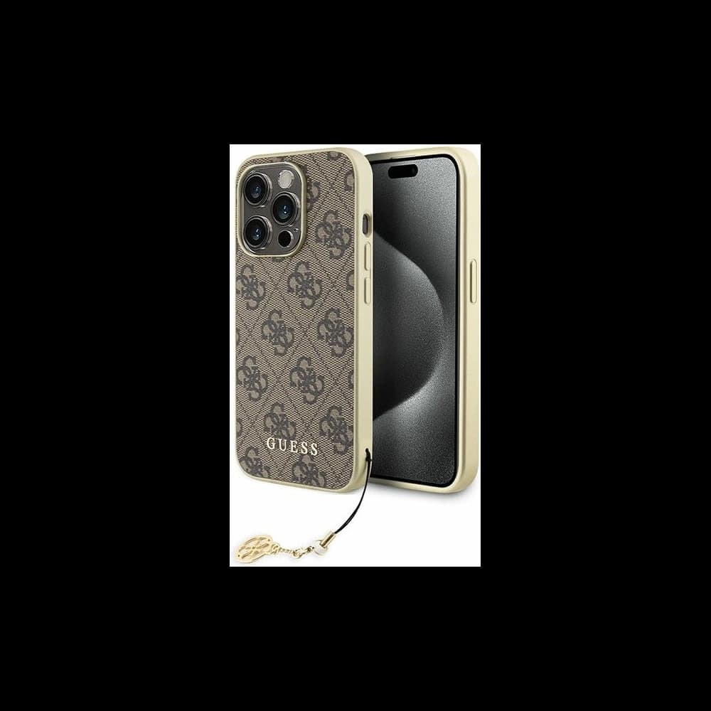 Case Guess GUHCP15XGF4GBR Apple iPhone 15 Pro Max Hardcase 4G Charms Collection braun/brown - 1