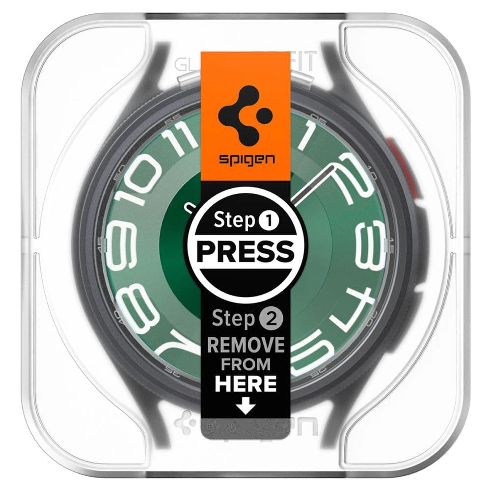 Spigen GLAS.tR ez Fit Samsung Galaxy Watch 6 Classic (47mm) Clear [2 PACK] - 2