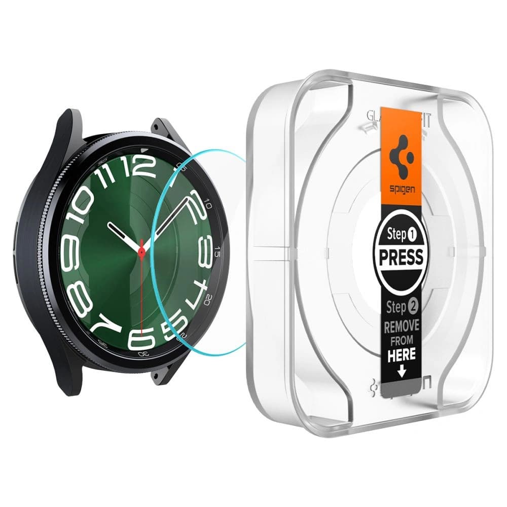 Spigen GLAS.tR ez Fit Samsung Galaxy Watch 6 Classic (47mm) Clear [2 PACK] - 3