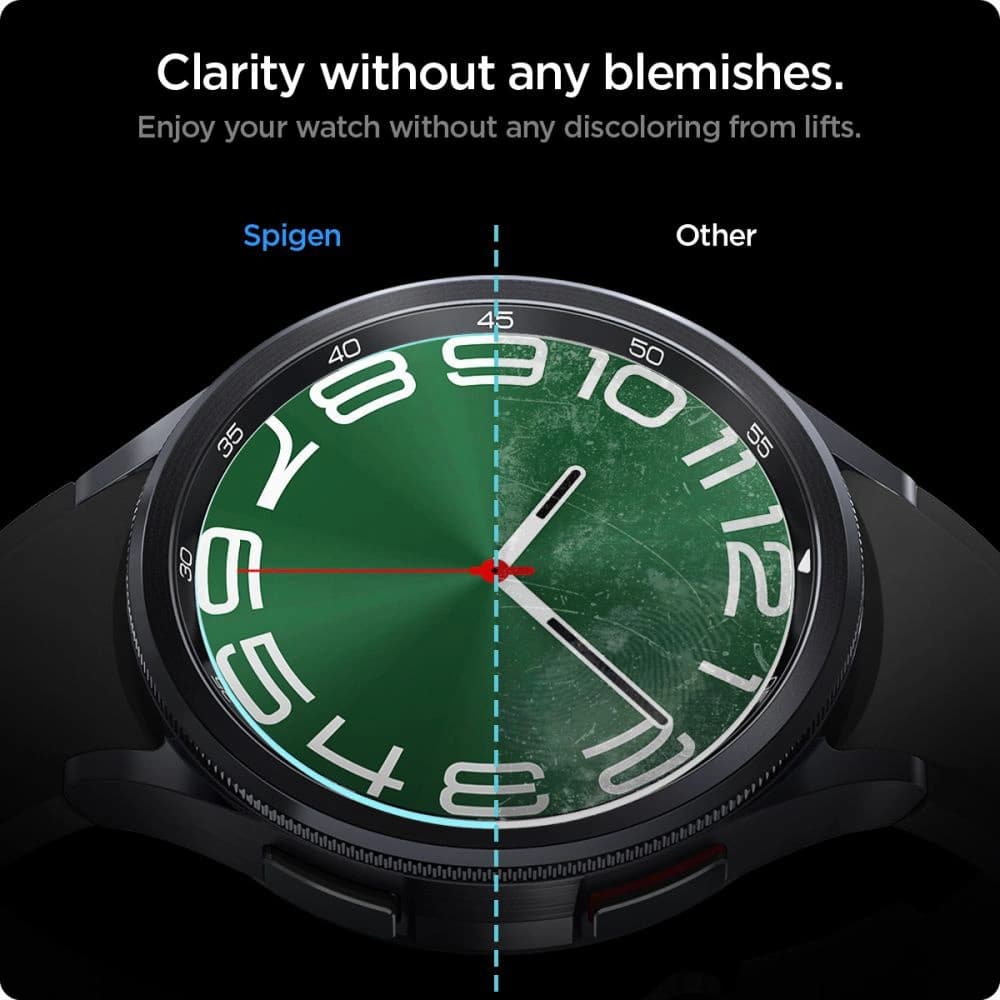 Spigen GLAS.tR ez Fit Samsung Galaxy Watch 6 Classic (47mm) Clear [2 PACK] - 10