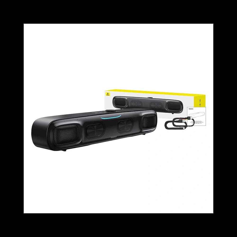Mini-Soundbar Baseus AeQur DS10 BT 5.3, USB-C, Klinke 3.5mm (schwarz) - 1