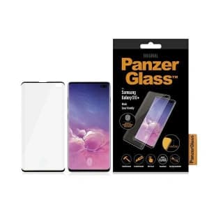 Szkło hartowane PanzerGlass Curved Super+ Samsung Galaxy S10+ Plus Case Friendly Finger Print czarne