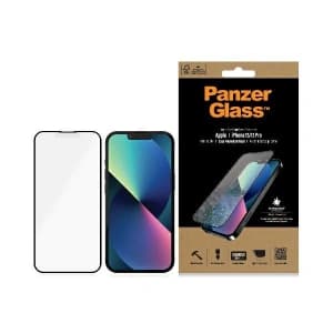 Gehärtetes Glas PanzerGlass E2E Anti-Glare Apple iPhone 13 / 13 Pro Case Friendly AntiBacterial MicroFracture schwarz