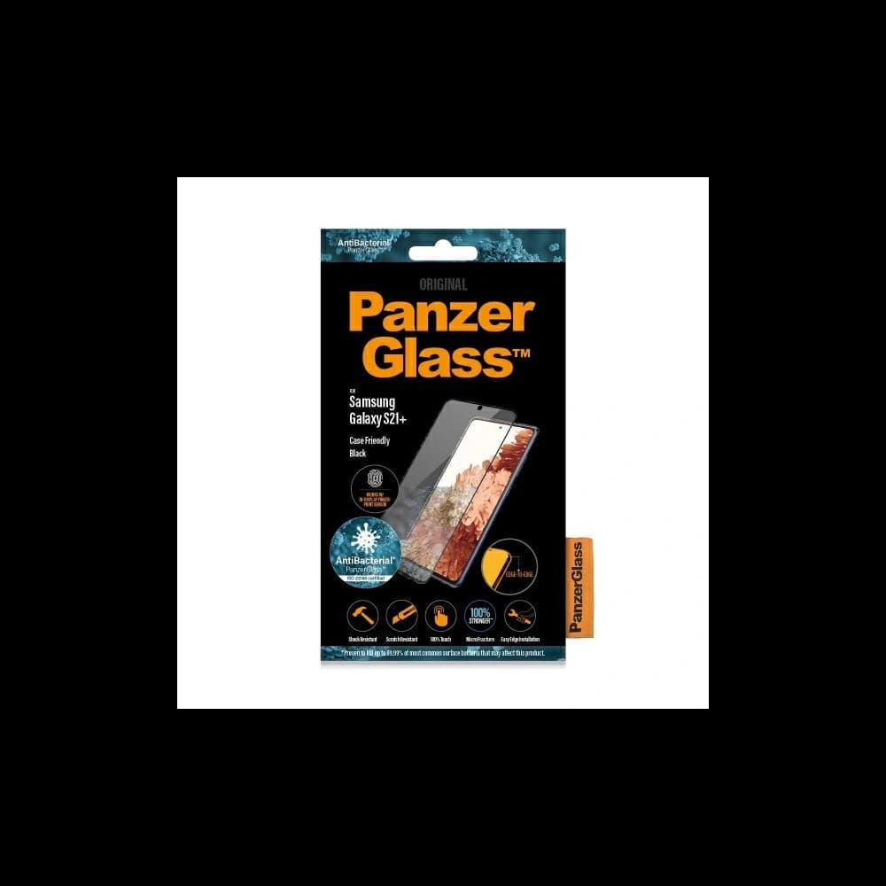 PanzerGlass E2E Microfracture Samsung Galaxy S21+ Plus Case Friendly Finger Print AntiBacterial black - 3