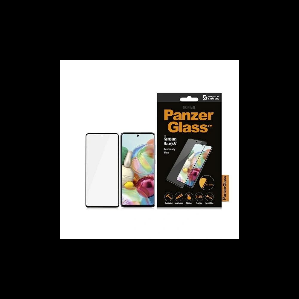 Gehärtetes Glas PanzerGlass E2E Regular Samsung Galaxy A71 Case Friendly schwarz - 1