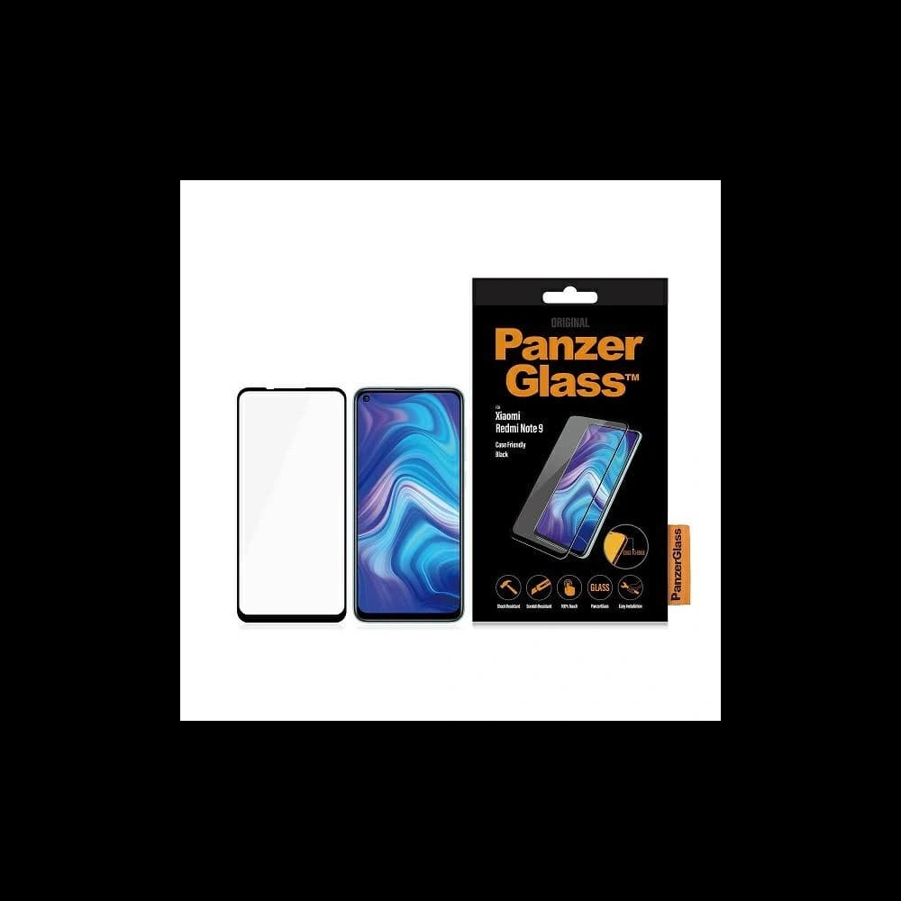 Gehärtetes Glas PanzerGlass E2E Regular Xiaomi Redmi Note 9 Case Friendly schwarz - 1