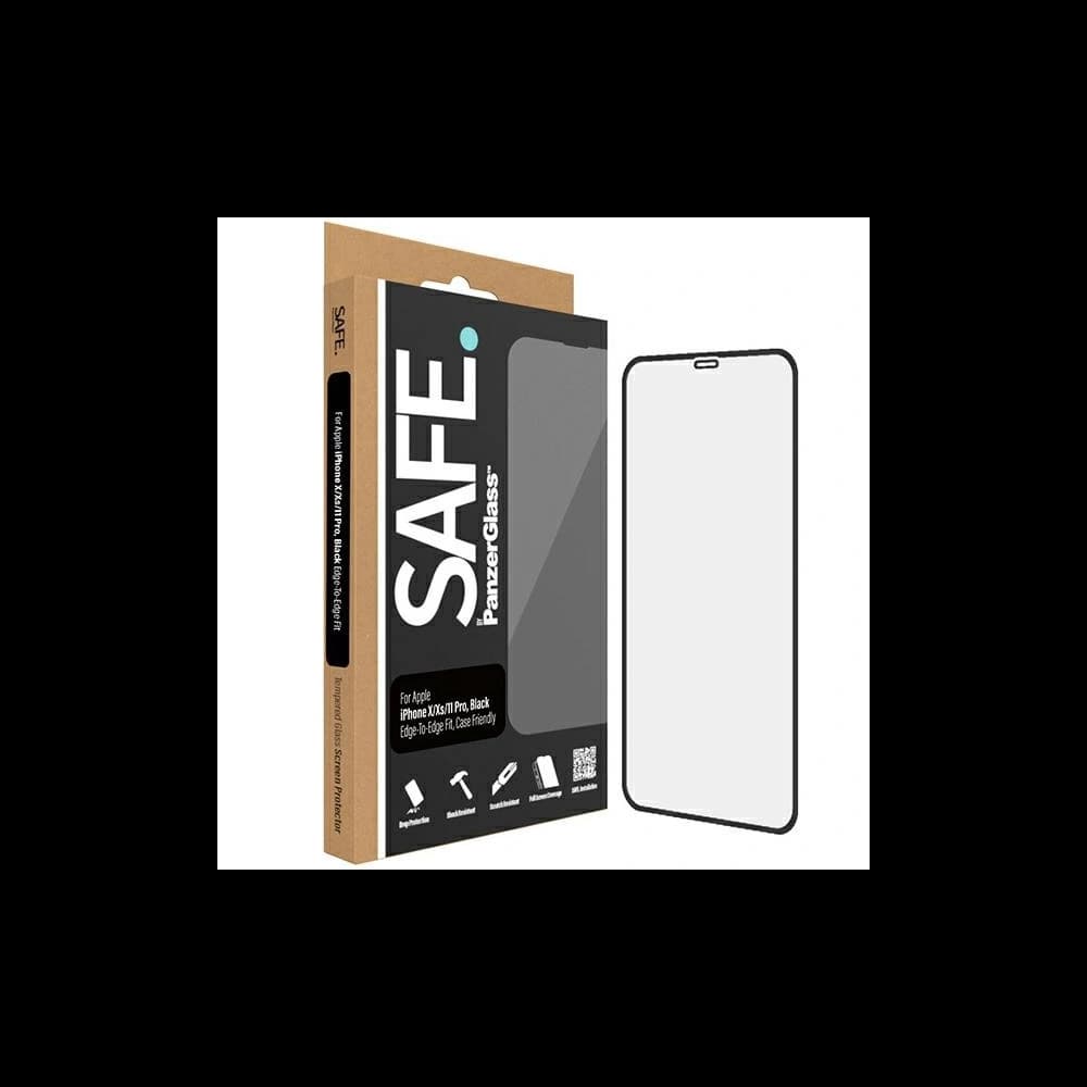 Gehärtetes Glas SAFE von PanzerGlass Apple iPhone X / XS / 11 Pro Bildschirm Schutz Edge-to-Edge schwarz - 1