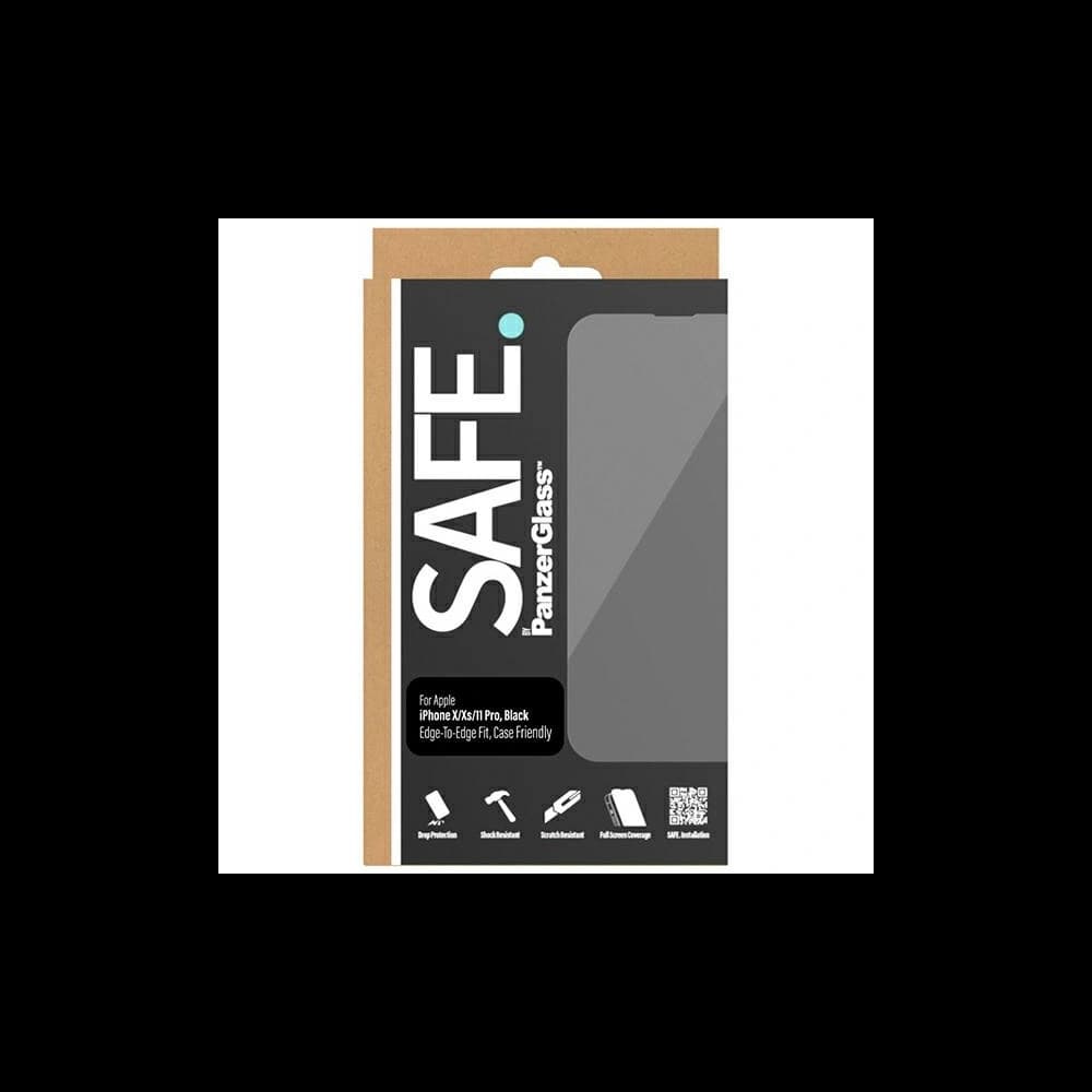 Gehärtetes Glas SAFE von PanzerGlass Apple iPhone X / XS / 11 Pro Bildschirm Schutz Edge-to-Edge schwarz - 5