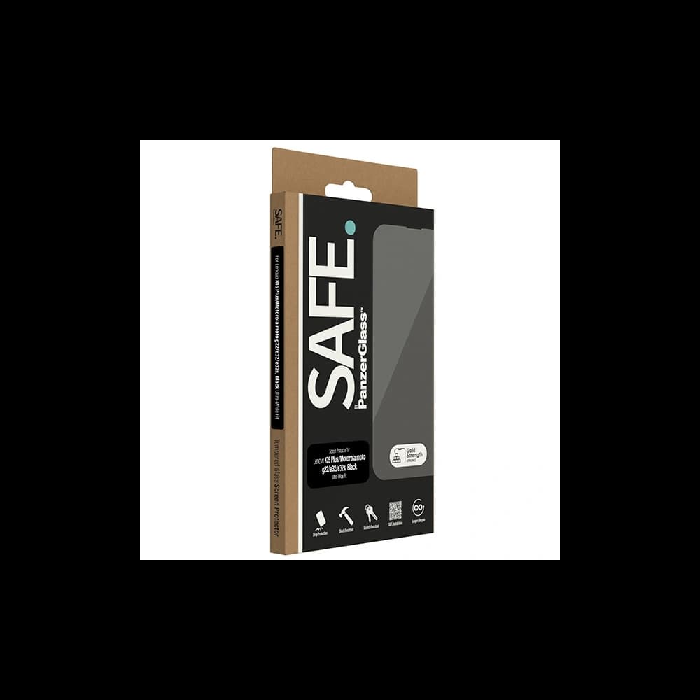 Hartglas SAFE von PanzerGlass Motorola Moto G22 / E32 / E32s / Lenovo K15 Plus Bildschirmschutz Edge-to-Edge schwarz - 4