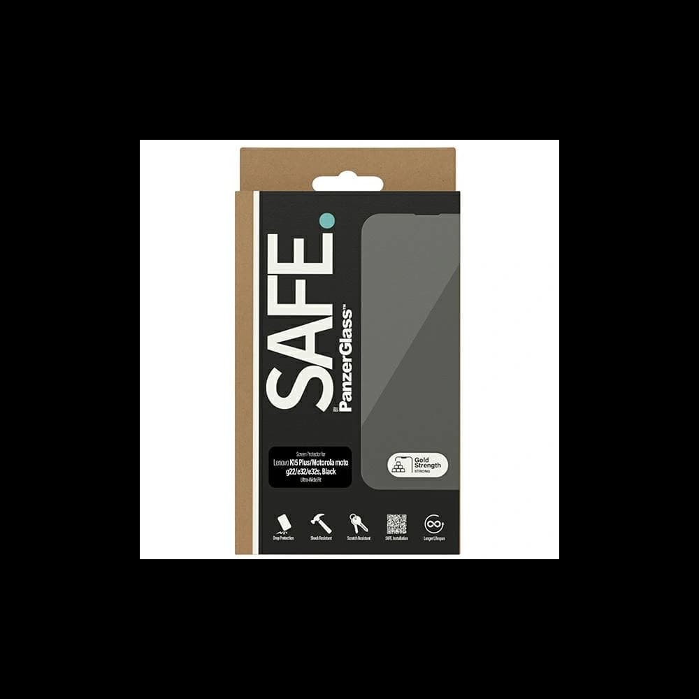 Hartglas SAFE von PanzerGlass Motorola Moto G22 / E32 / E32s / Lenovo K15 Plus Bildschirmschutz Edge-to-Edge schwarz - 5