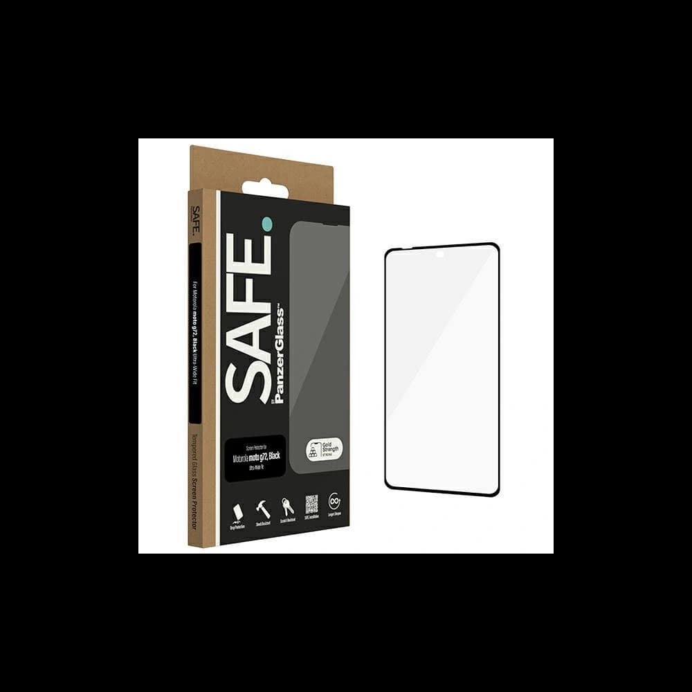 Hartglas SAFE von PanzerGlass Motorola Moto G72 Bildschirmschutz Ultra-Wide Fit - 1