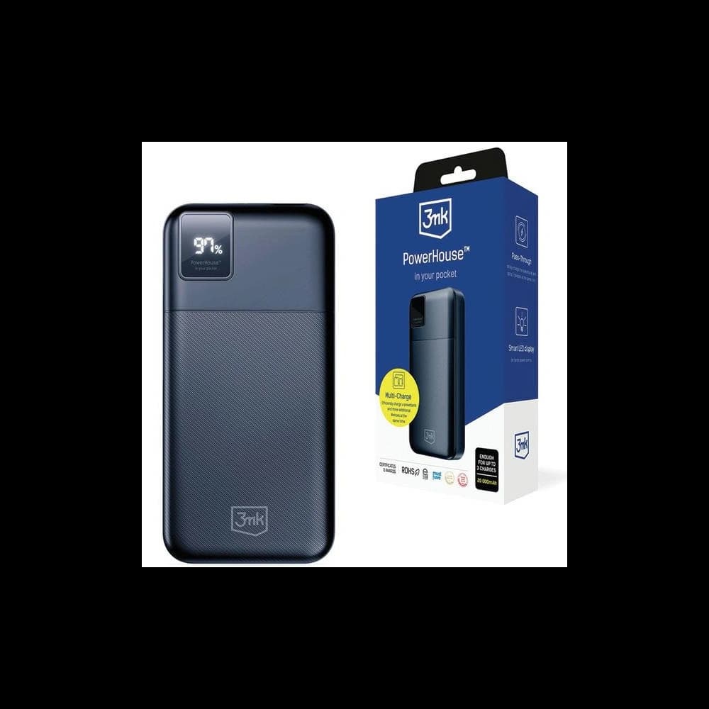 3MK PowerHouse powerbank 20000mAh Multi Charge, QC, PD, Pass-Through - 1