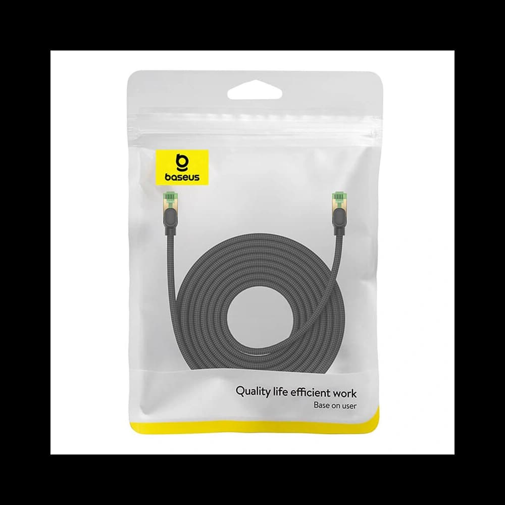 Netzwerkkabel Baseus im geflochtenen Kat. 8 Ethernet RJ45, 40Gbps, 10m (schwarz) - 8