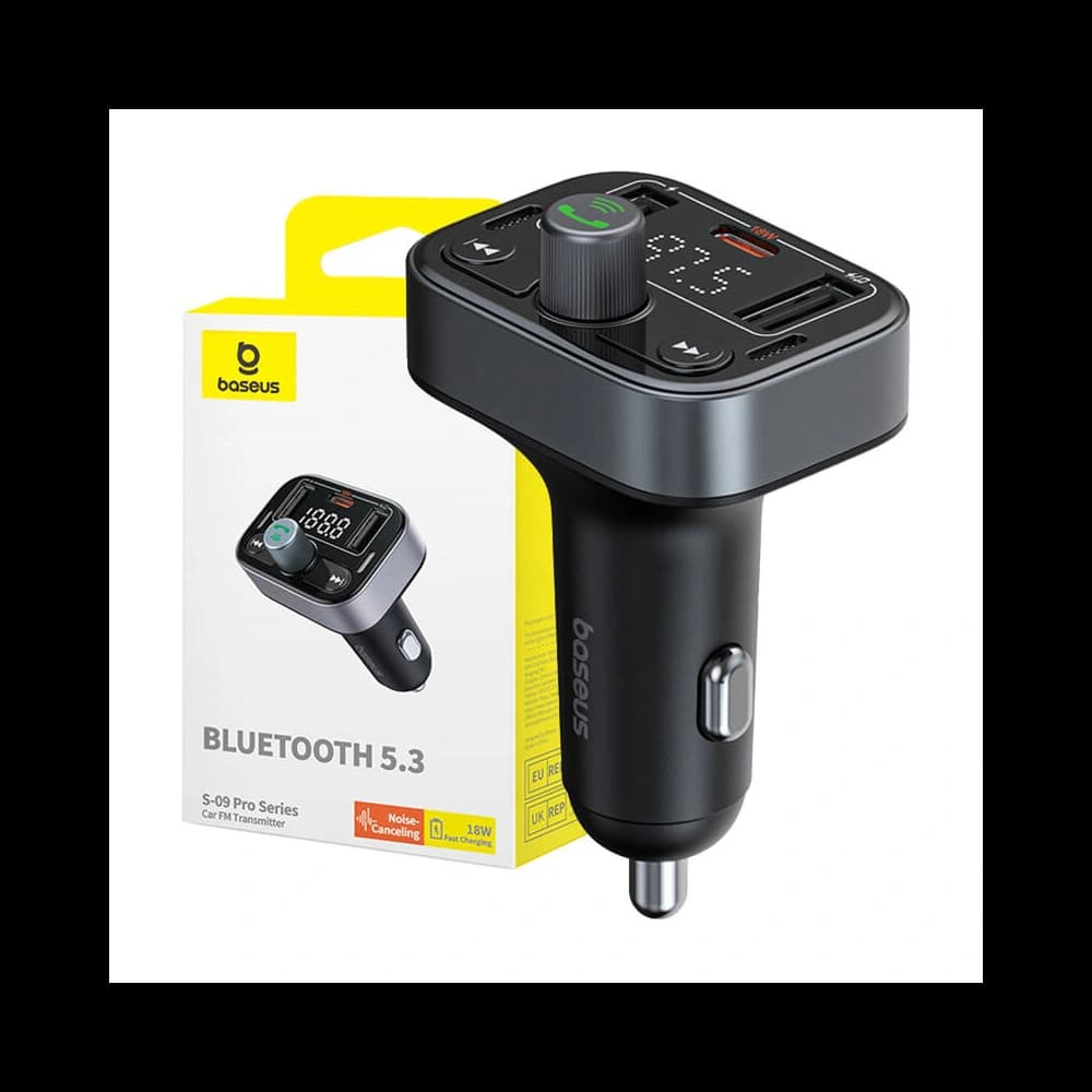 Baseus S-09 Pro Bluetooth 5.3 FM transmitter (black) - 1