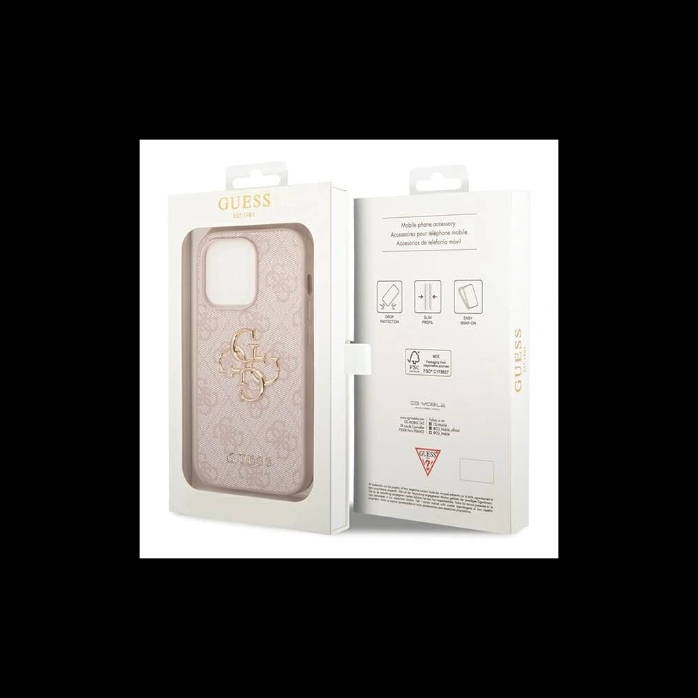 Case Guess GUHCP15X4GMGPI Apple iPhone 15 Pro Max Hardcase 4G Big Metal Logo rosa/pink - 8