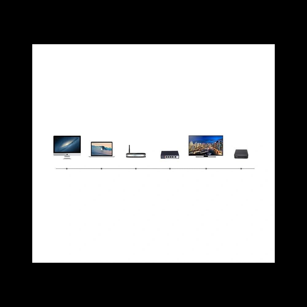 Flaches Netzwerkkabel UGREEN Ethernet RJ45 Cat.7 STP LAN 10Gbps 3m schwarz - 26