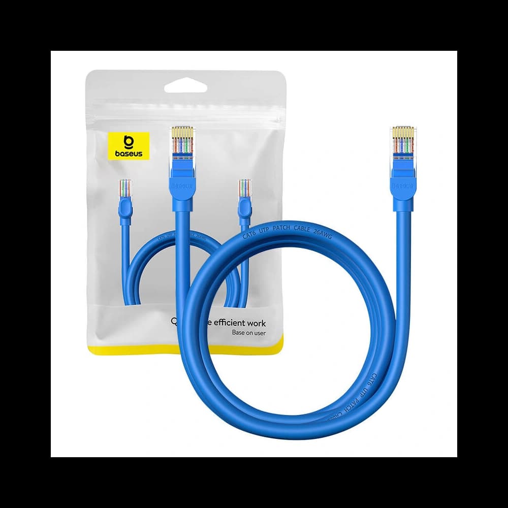 Baseus Ethernet RJ45 Cat.6 1000Mbps network cable 2m (blue) - 1