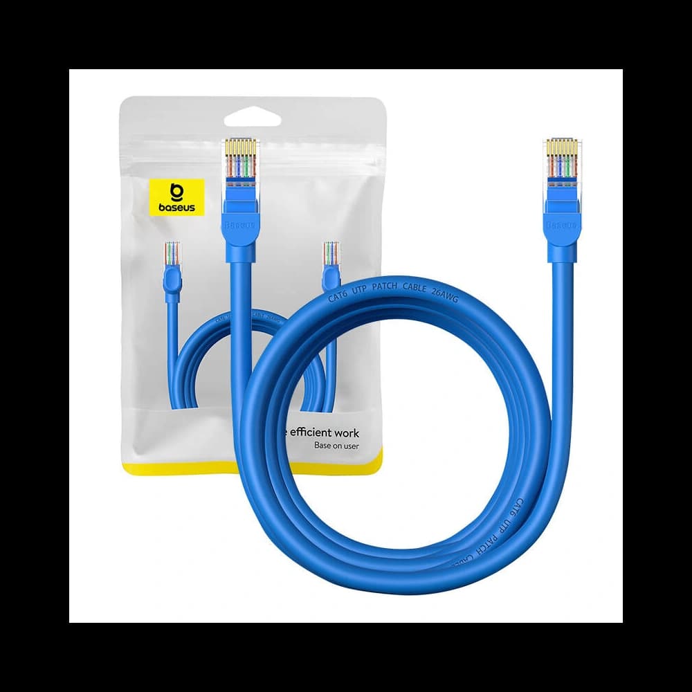 Baseus Ethernet RJ45 Cat.6 1000Mbps network cable 3m (blue) - 1