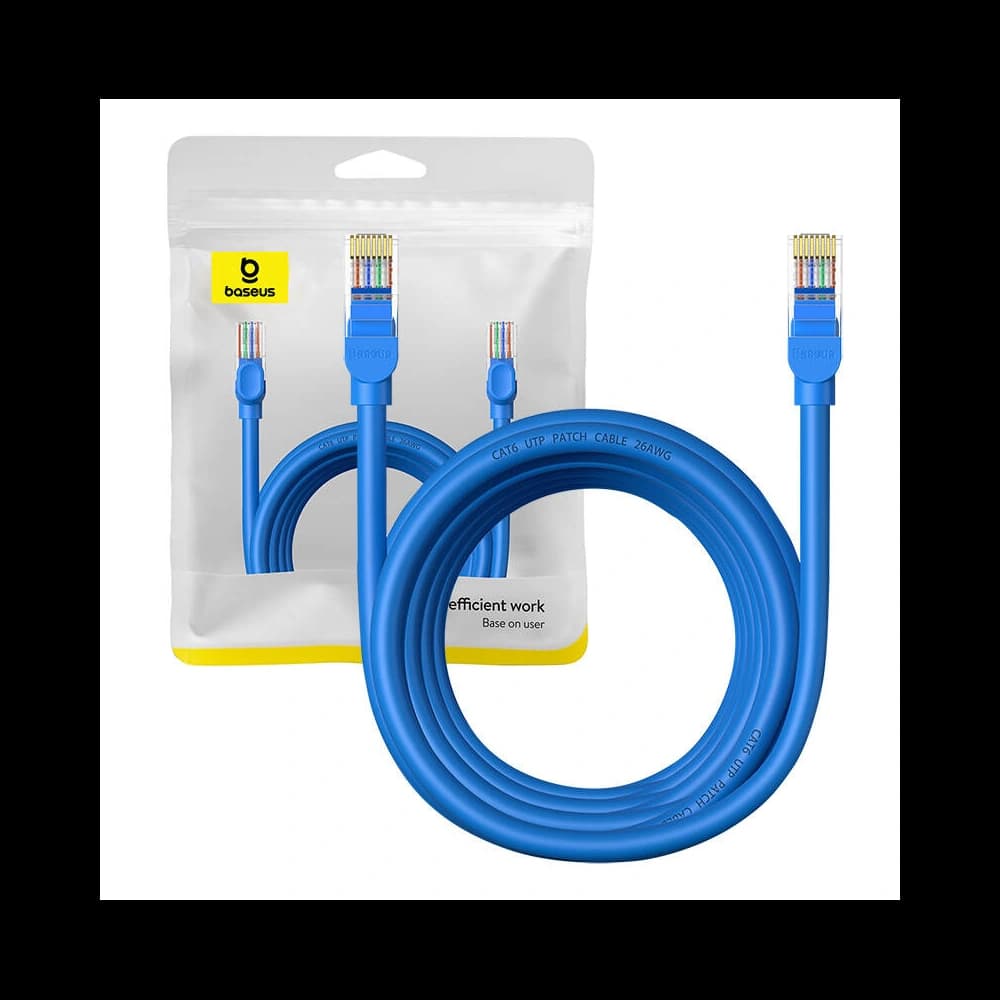 Netzwerkkabel Baseus Ethernet RJ45 Cat.6 1000Mbps 5m (blau) - 1