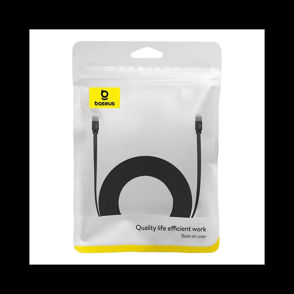 Netzwerkkabel Baseus Ethernet RJ45, Cat.6, 12 Meter (schwarz) - 8