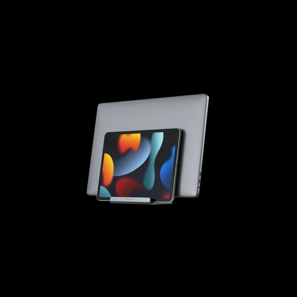 Aluminium-Ständer Satechi Dual Vertical Laptop Stand für Laptop und iPad (Space Gray) - 3