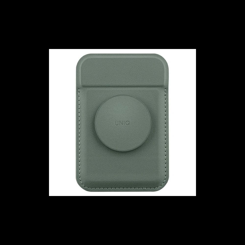 UNIQ Flixa magnetische Kartenbörse mit MagSafe-Ständer grün/lichengrün - 1