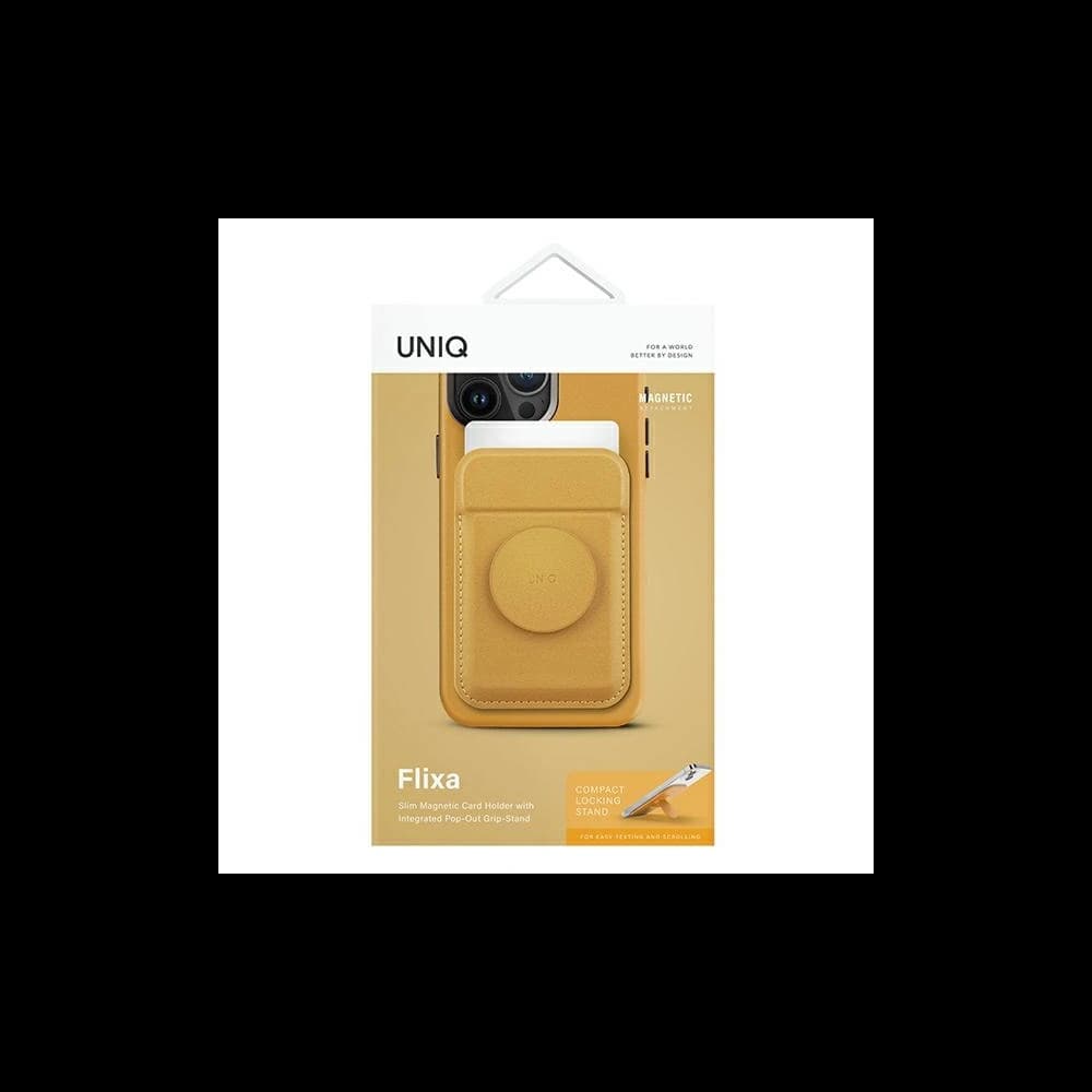 UNIQ Flixa magnetic card wallet with MagSafe canary yellow  - 2