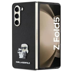 Case Karl Lagerfeld KLHCZFD5SAKCNPK Samsung Galaxy Z Fold5 Hardcase Saffiano Karl&Choupette Pin schwarz/black
