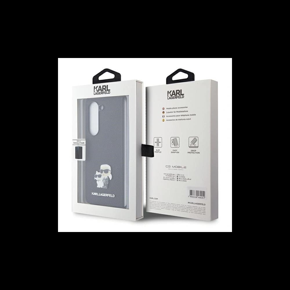 Case Karl Lagerfeld KLHCZFD5SAKCNPK Samsung Galaxy Z Fold5 Hardcase Saffiano Karl&Choupette Pin schwarz/black - 7